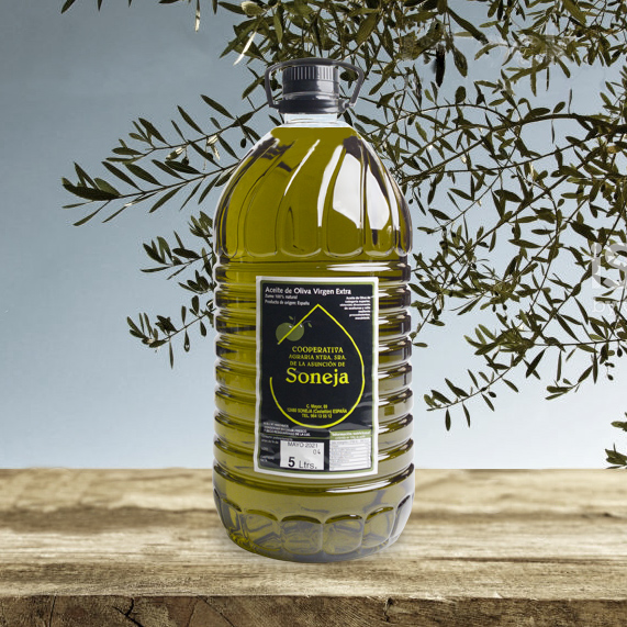 Aceite de oliva virgen extra. caja de 3 garrafas de 5L